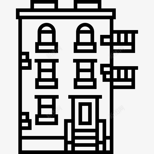 公寓城市71直线型图标svg_新图网 https://ixintu.com 公寓 城市 直线 线型