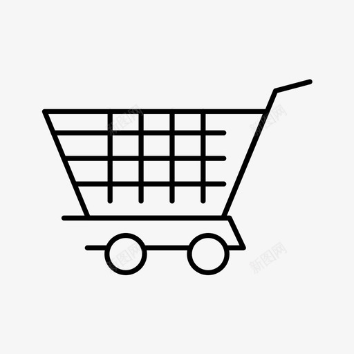手推车添加到购物车货物图标svg_新图网 https://ixintu.com 加到 图标 在线购物 手推车 添加 货物 购物车 轮廓