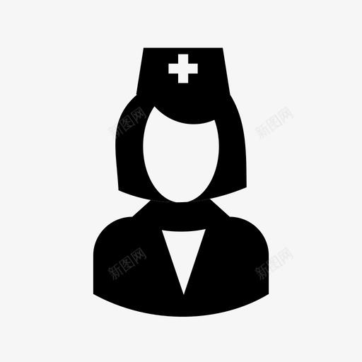 女医生雕文图标svg_新图网 https://ixintu.com 图标 女医生 雕文