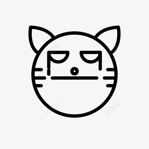 老虎动物哭泣图标svg_新图网 https://ixintu.com 1行 动物 哭泣 老虎 表情