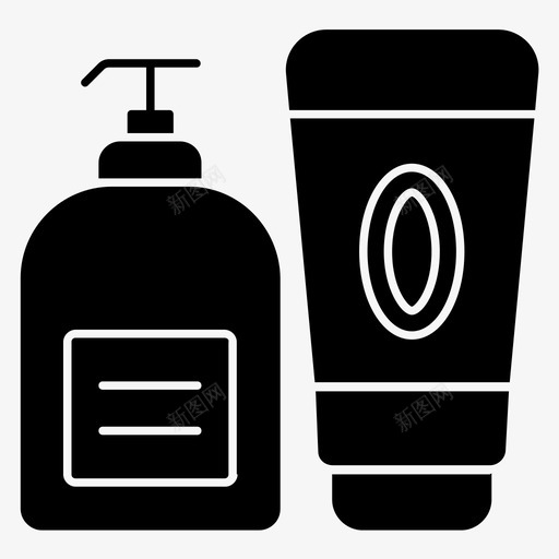润肤霜化妆品护肤液图标svg_新图网 https://ixintu.com 乳液 健康美容 化妆品 固体 护肤 时尚 润肤霜 防晒 防晒霜