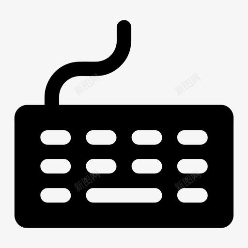 键盘配件电脑图标svg_新图网 https://ixintu.com 电子 电脑 硬件 配件 键盘