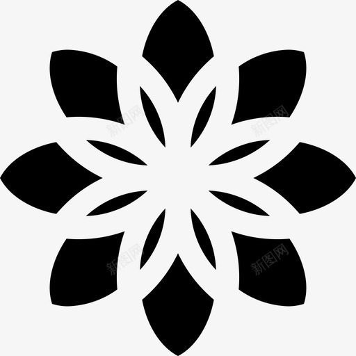 莲花文化日本图标svg_新图网 https://ixintu.com 实象 文化 日本 禅宗 莲花