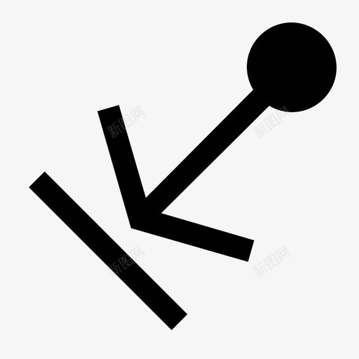 向下展开线条图标svg_新图网 https://ixintu.com 向下 展开 简单 线条 通知 音乐