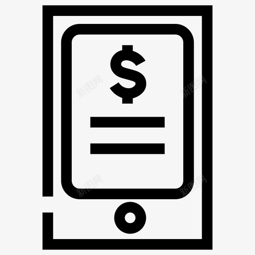 手机银行电子在线图标svg_新图网 https://ixintu.com 在线 尖角 手机 电子 银行