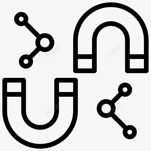磁石教育磁学图标svg_新图网 https://ixintu.com 器具 实验室 工具 教育 物理 磁学 磁石