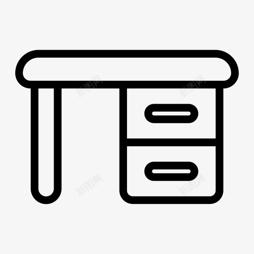 桌子抽屉家具图标svg_新图网 https://ixintu.com 书房 图标 家具 展台 抽屉 桌子 轮廓