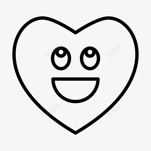 心表情爱图标svg_新图网 https://ixintu.com 心形 心表 情人节 情爱 笑脸 表情