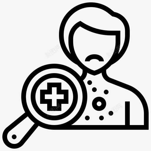 皮肤科痤疮身体图标svg_新图网 https://ixintu.com 痤疮 皮肤 皮肤科 药物 表皮 身体