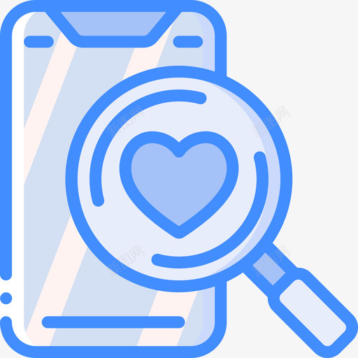 约会应用程序蓝色图标svg_新图网 https://ixintu.com 应用程序 约会 蓝色