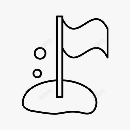 旗帜月亮太空图标svg_新图网 https://ixintu.com 图标 太空 旗帜 月亮 轮廓