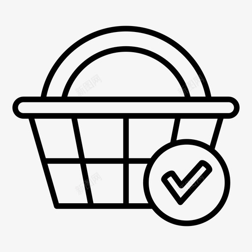 篮子购买检查图标svg_新图网 https://ixintu.com 商店 检查 篮子 购买