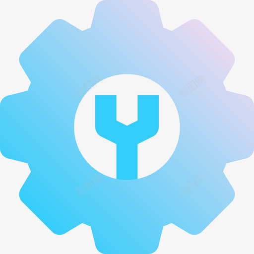 齿轮工厂49蓝色图标svg_新图网 https://ixintu.com 工厂 蓝色 齿轮