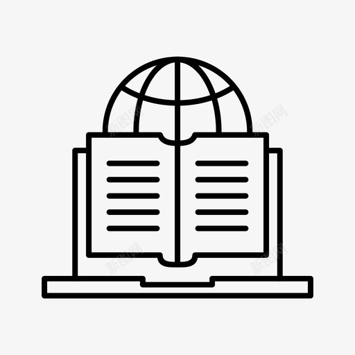 互联网知识概念教育图标svg_新图网 https://ixintu.com 互联网 优化 图标 技术 搜索引擎 教育 概念 知识 线图