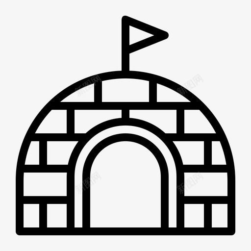 冰屋爱斯基摩房子图标svg_新图网 https://ixintu.com 冬天 冰屋 房子 爱斯基摩