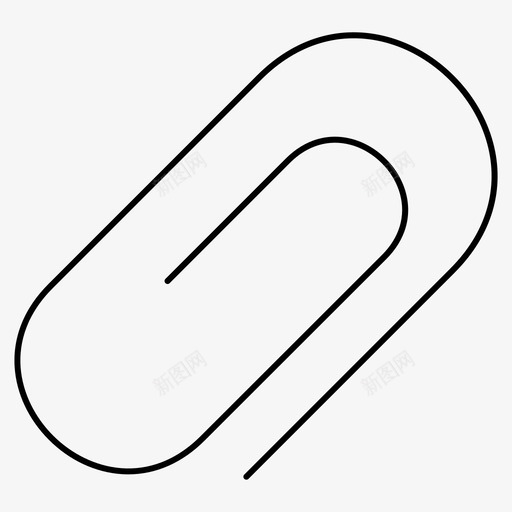 纸教育用纸回形针图标svg_新图网 https://ixintu.com 商务 回形针 教育 文具 用纸 细线