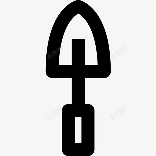 TrowelGardening57线性图标svg_新图网 https://ixintu.com Gardening Trowel 线性