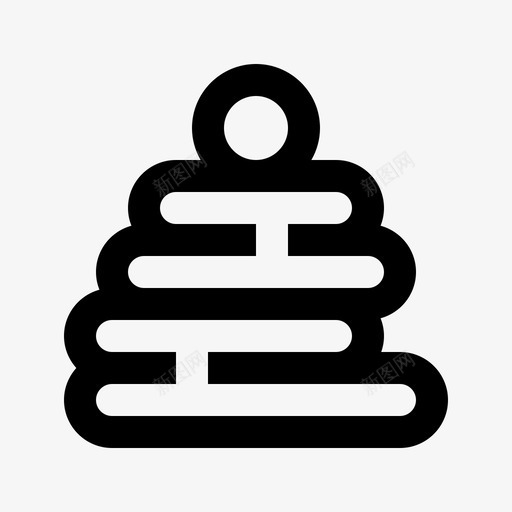 堆叠环玩具41直线型图标svg_新图网 https://ixintu.com 堆叠 玩具 直线 线型