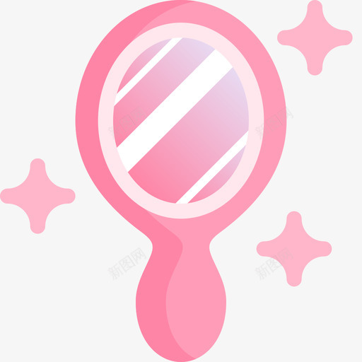 手镜化妆品5平面图标svg_新图网 https://ixintu.com 化妆品 平面 手镜