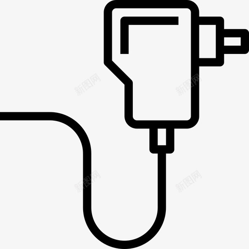 适配器计算机配件线性图标svg_新图网 https://ixintu.com 线性 计算机 适配器 配件
