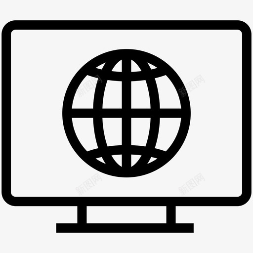 互联网浏览器地球仪图标svg_新图网 https://ixintu.com 互联网 地球仪 浏览器 网站开发 网络