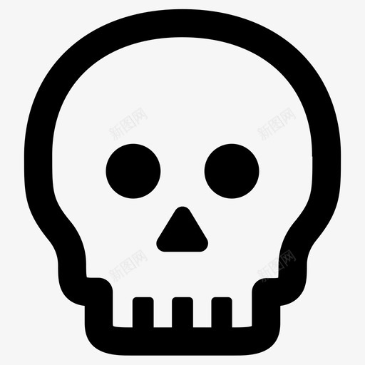 死了头骷髅图标svg_新图网 https://ixintu.com 头骨 死了 骷髅