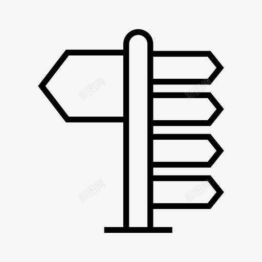 标牌公告广告牌图标svg_新图网 https://ixintu.com 公告 广告牌 标牌 灯杆 路标
