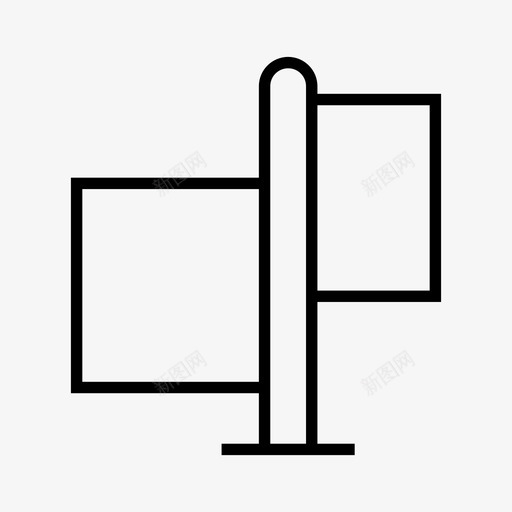 标牌公告广告牌图标svg_新图网 https://ixintu.com 公告 广告牌 标牌 灯杆 路标