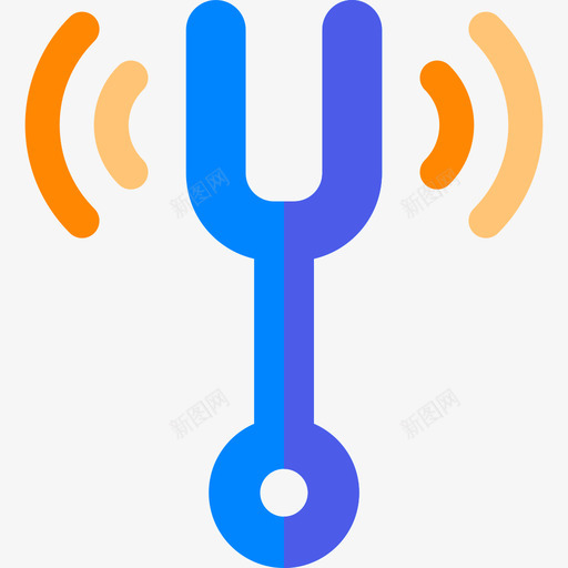 音叉音乐92扁平图标svg_新图网 https://ixintu.com 扁平 音乐 音叉