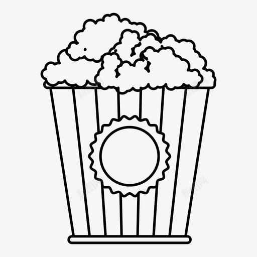 爆米花电影院食物图标svg_新图网 https://ixintu.com 爆米花 电影 电影院 零食 食物