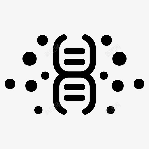 dna染色体遗传学图标svg_新图网 https://ixintu.com 分子 医学 染色体 科学 遗传学