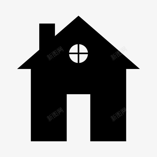 房子家庭家图标svg_新图网 https://ixintu.com 住所 家庭家 房子 财产