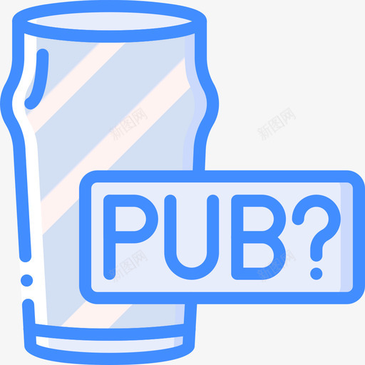 Pub英国3蓝色图标svg_新图网 https://ixintu.com Pub 英国 蓝色