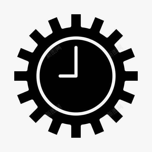 齿轮时间控制管理图标svg_新图网 https://ixintu.com 控制 时间 管理 管理工作 设备 齿轮