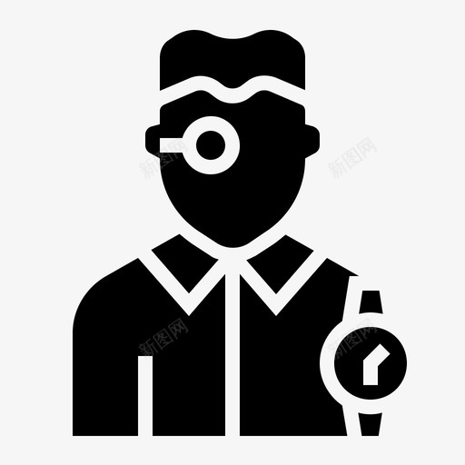 钟表匠工作和职业扎实图标svg_新图网 https://ixintu.com 工作 扎实 职业 钟表匠