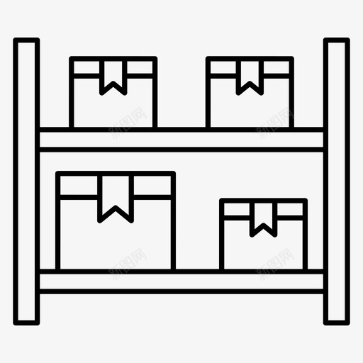 包裹箱子纸箱图标svg_新图网 https://ixintu.com 包装 包裹 物流配送 箱子 纸箱 送货