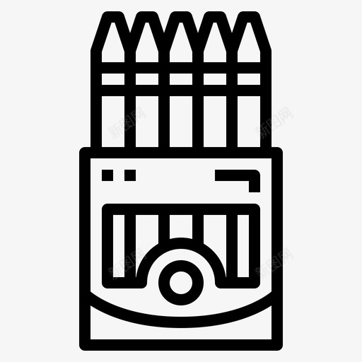 蜡笔文具102直系图标svg_新图网 https://ixintu.com 文具 直系 蜡笔