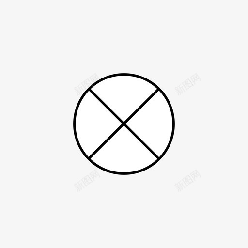 圆X形-1svg_新图网 https://ixintu.com 圆X形-1
