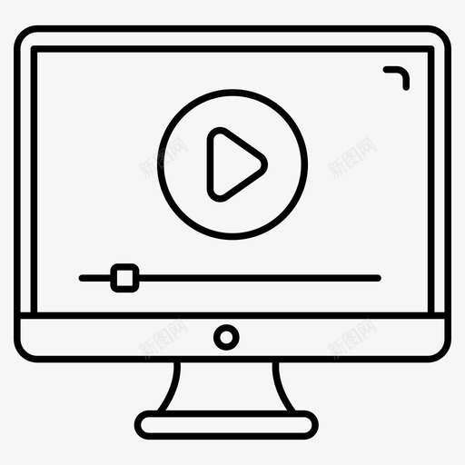 在线视频互联网视频教程图标svg_新图网 https://ixintu.com 互联网 优化 在线视频 搜索引擎 播放 教程 络线 网络 视频
