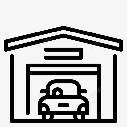 61号楼直线车库图标svg_新图网 https://ixintu.com 号楼 直线 车库