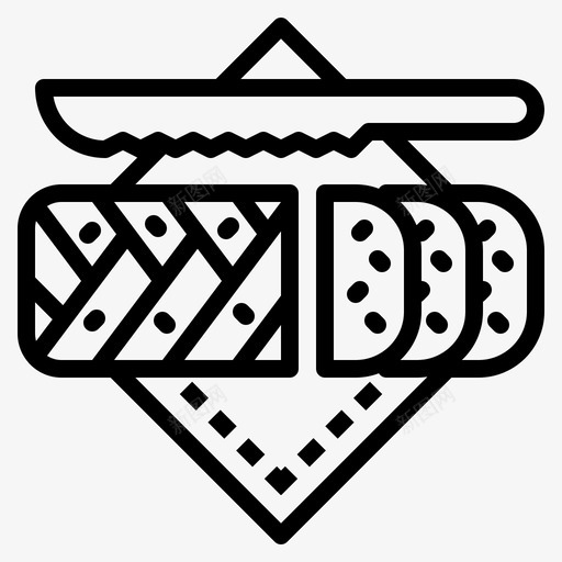 奶油酥饼面包店面包图标svg_新图网 https://ixintu.com bakeryoutline 奶油 法式 自制 酥饼 面包 面包店