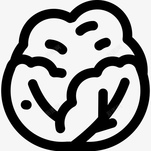 花椰菜健康天然图标svg_新图网 https://ixintu.com 健康 天然 素食 花椰菜 蔬菜