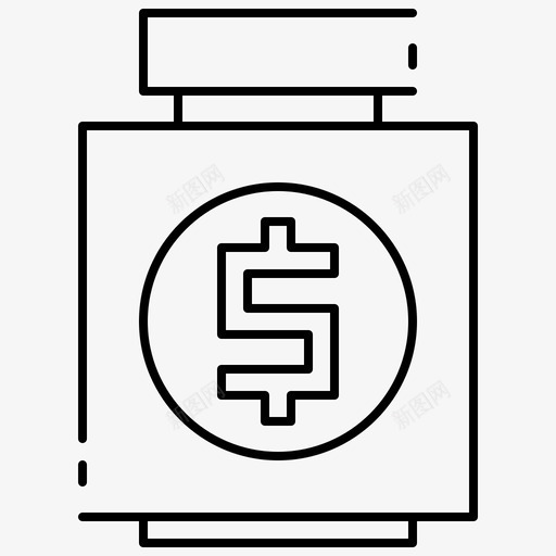 储蓄商业经济图标svg_新图网 https://ixintu.com tanahcon 储蓄 商业 投资 电子商务 经济 货币 黑白