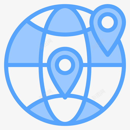 地球导航和地图28蓝色图标svg_新图网 https://ixintu.com 地图 地球 导航 蓝色