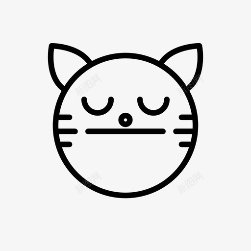 老虎动物表情图标svg_新图网 https://ixintu.com 1行 动物 睡眠 老虎 表情