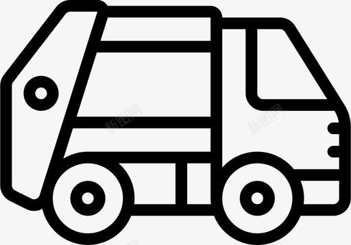 卡车工作车1直线图标svg_新图网 https://ixintu.com 卡车 工作 直线 车直