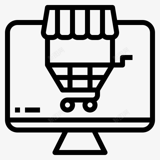 网上购物休闲消费图标svg_新图网 https://ixintu.com 休闲 团购 开心 提纲 消费 网上购物 购物