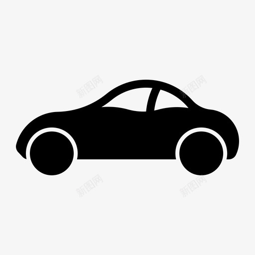 轿跑车车身轿车图标svg_新图网 https://ixintu.com 双门 固定 跑车 车型 车身 车顶 轿车