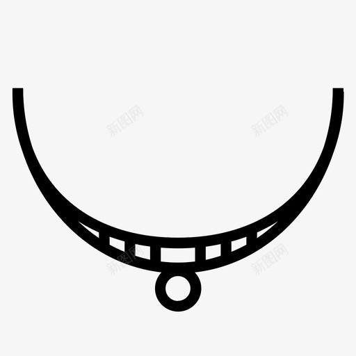 项链时尚珠宝图标svg_新图网 https://ixintu.com 图标 时尚 珠宝 项链 风格