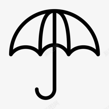 易碎伞保护雨水图标图标